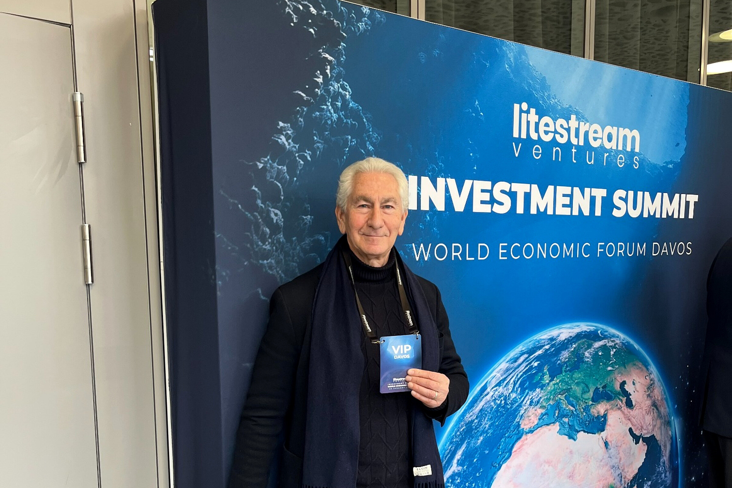 Ian Morley at an investment summit in Davos.
