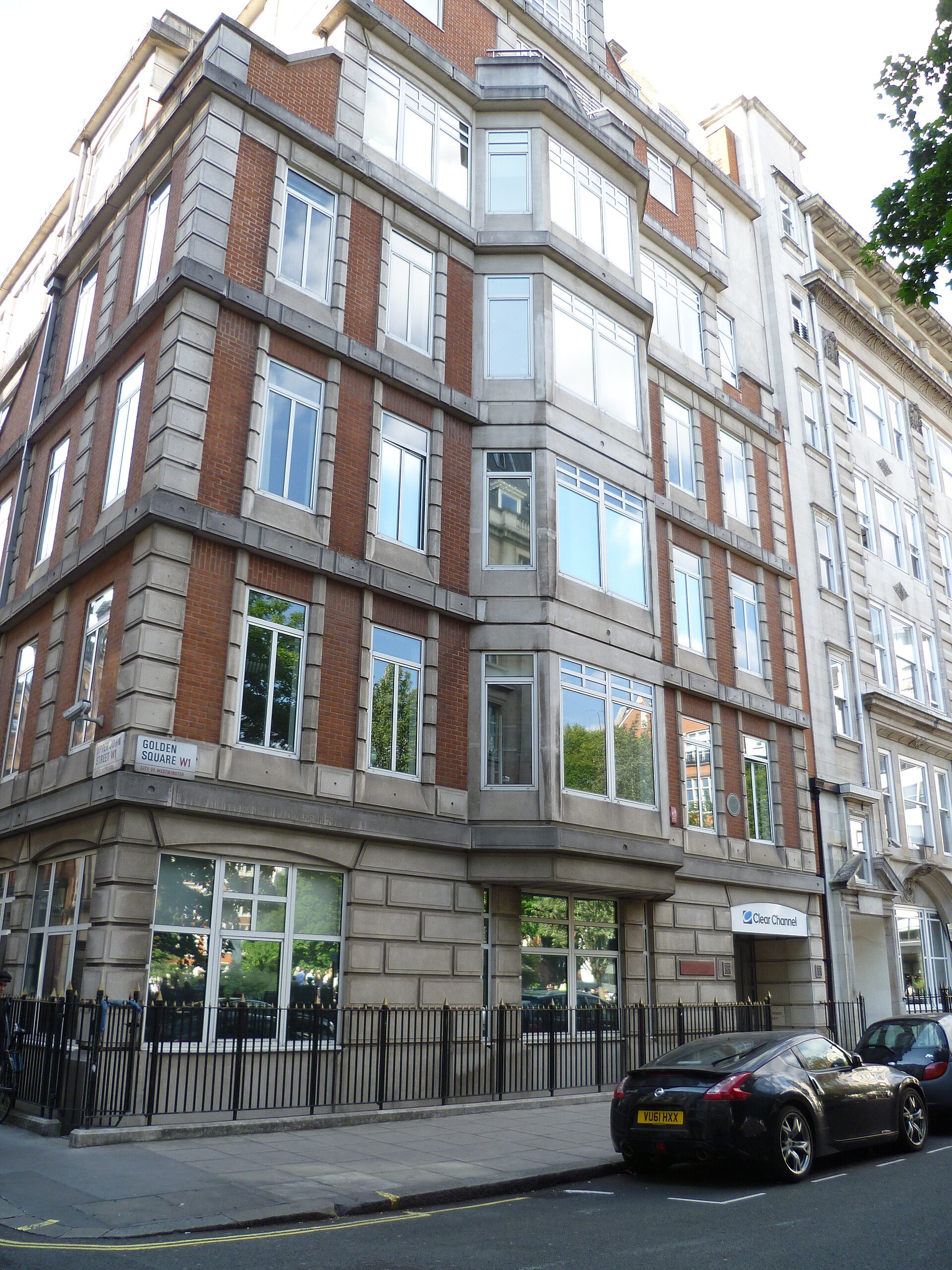 Clear Channel office building on Golden Square in London