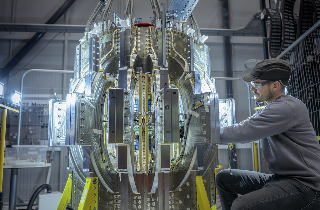 Tokamak Energy's Demo4 — the world's first complete high-temperature superconducting (HTS) magnet system built in a tokamak configuration, demonstrating the magnetic fields required for future fusion power plants and the wider potential of HTS technology, including power distribution for data centres.