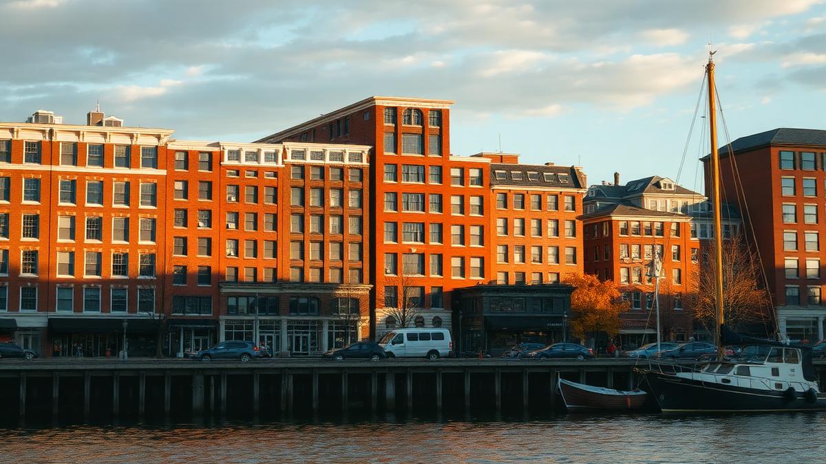 Waterfront New England office buildings representing F.L.Putnam's wealth management operations