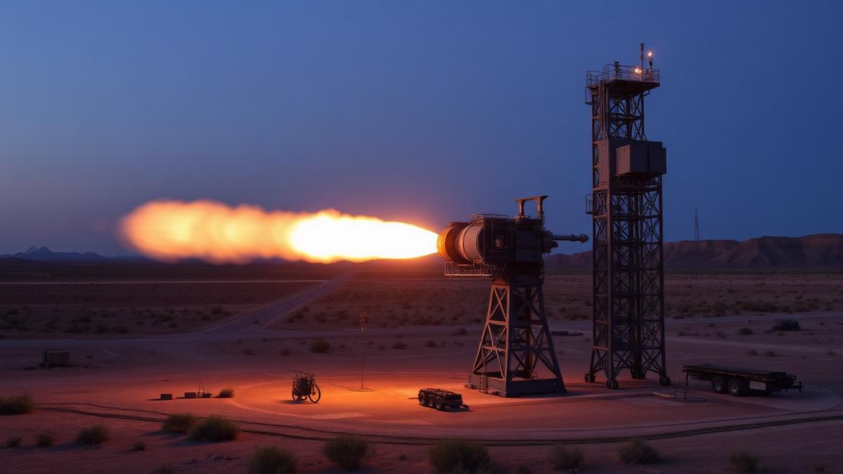 Rocket motor testing facility representing Ursa Major's defence manufacturing operations