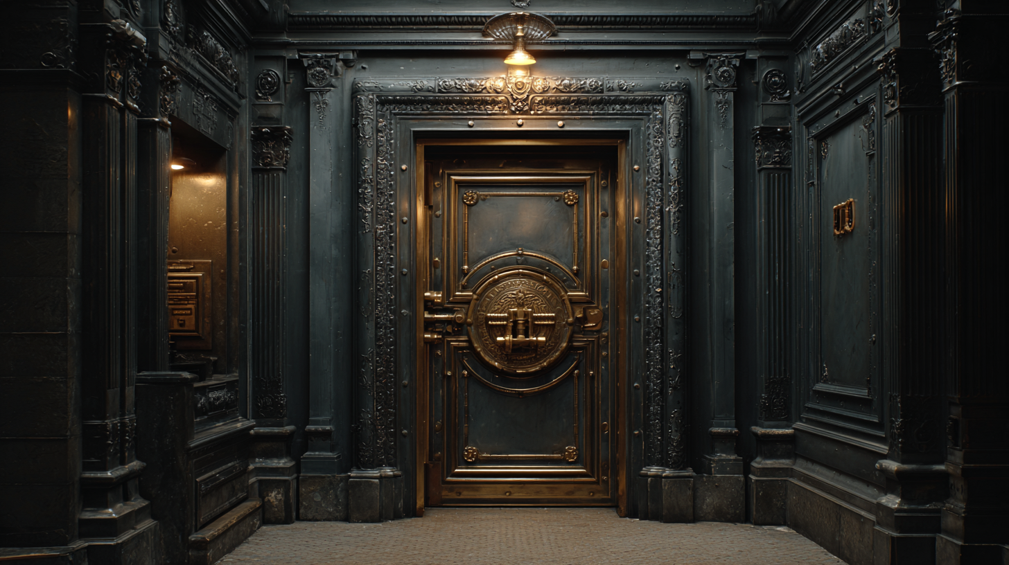 Ornate brass vault door set in dark panelled chamber — preservation, custody and the limits of legacy wealth