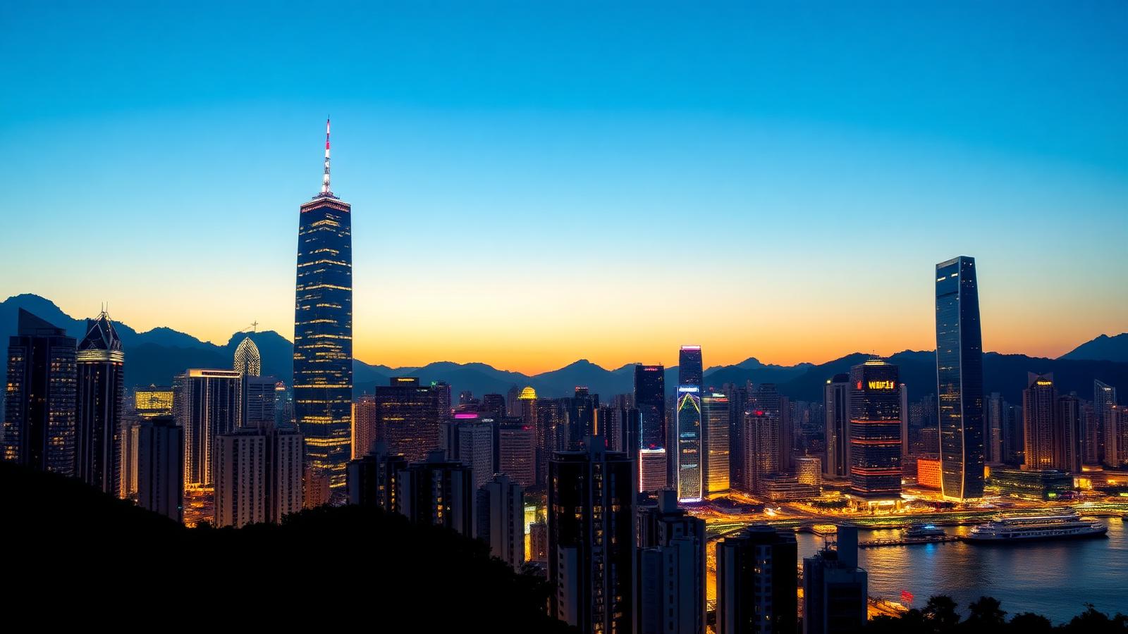 Hong Kong Central financial district skyline at dusk, representing Anther Capital's investment base