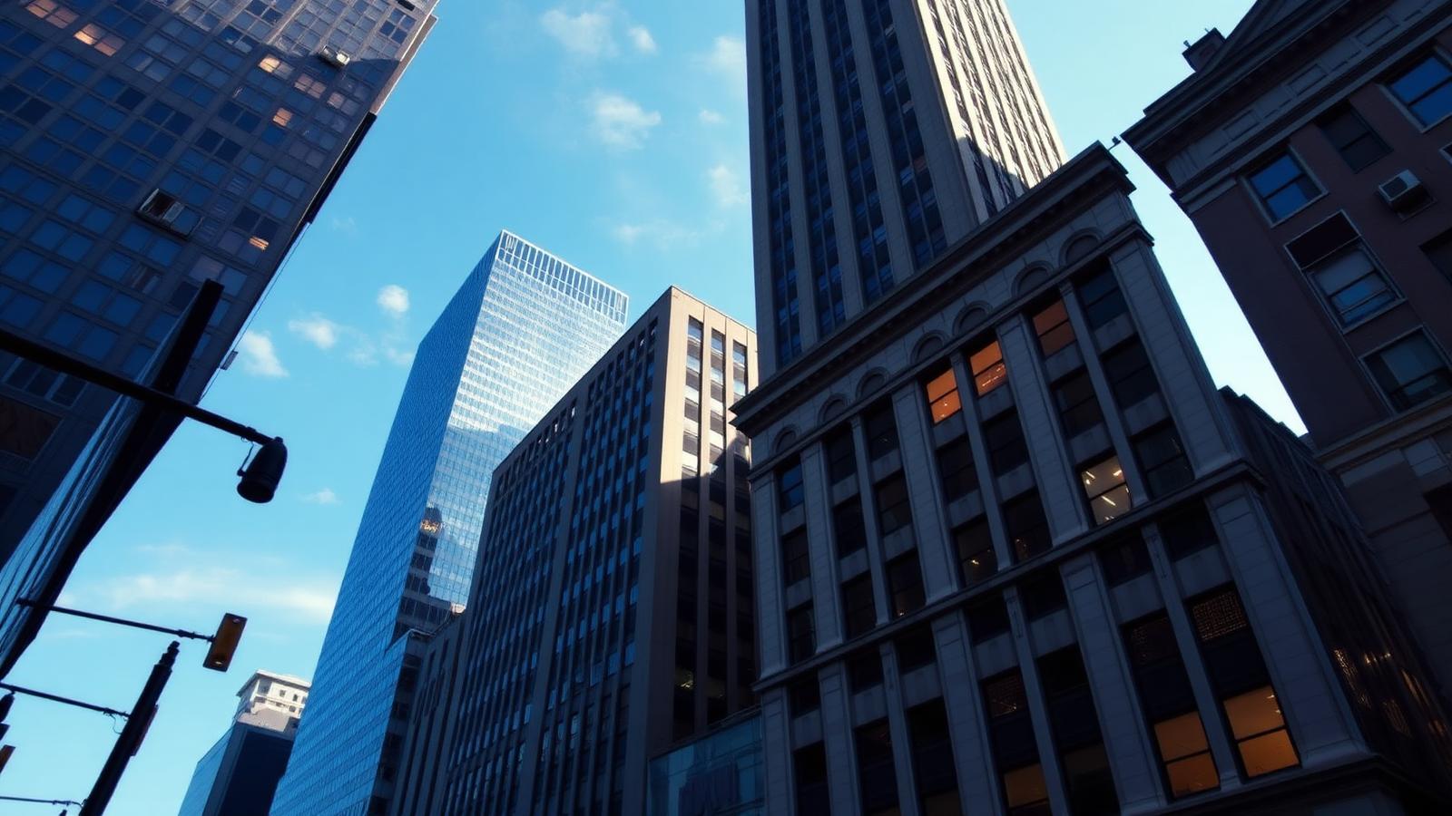 Manhattan office towers viewed from street level, representing the New York private capital legal market
