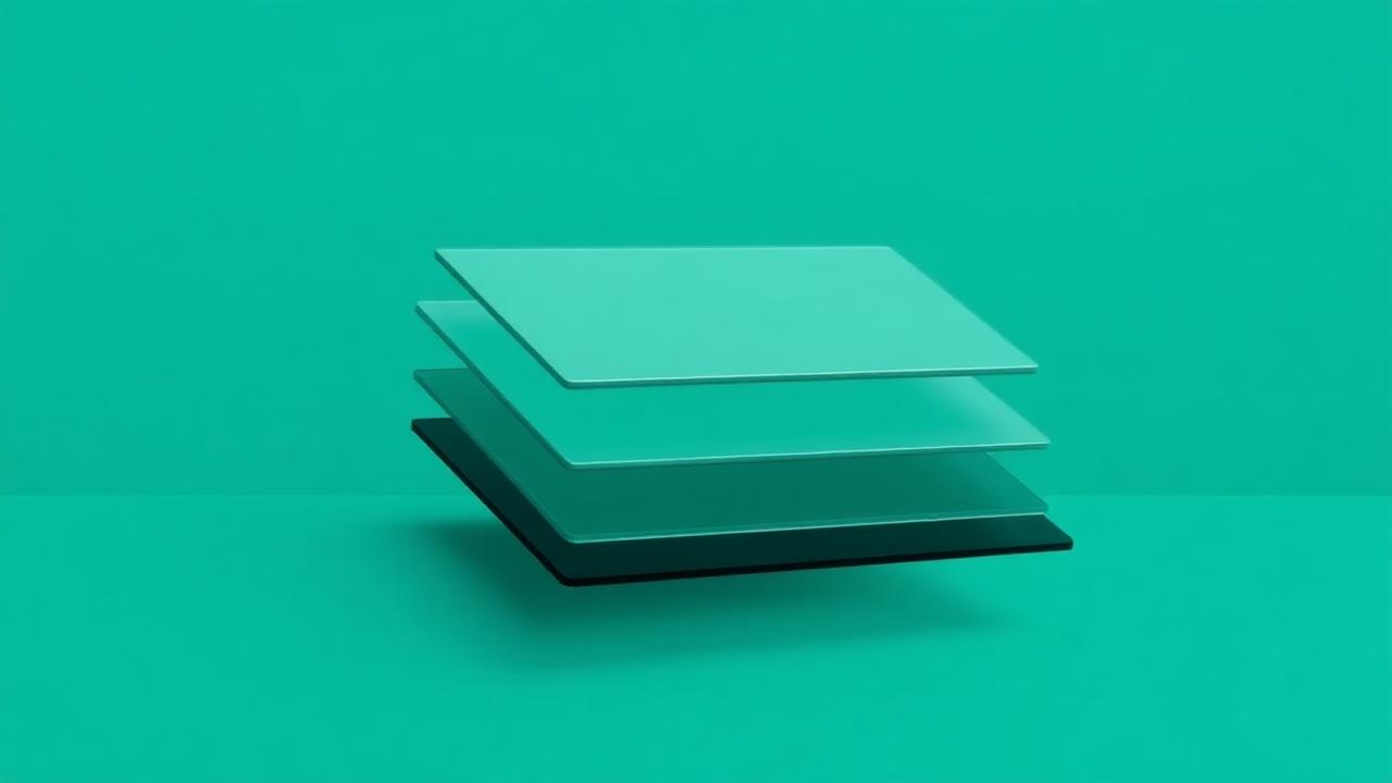 Abstract teal layered dashboard grid representing a consolidated governance and reporting platform for family offices